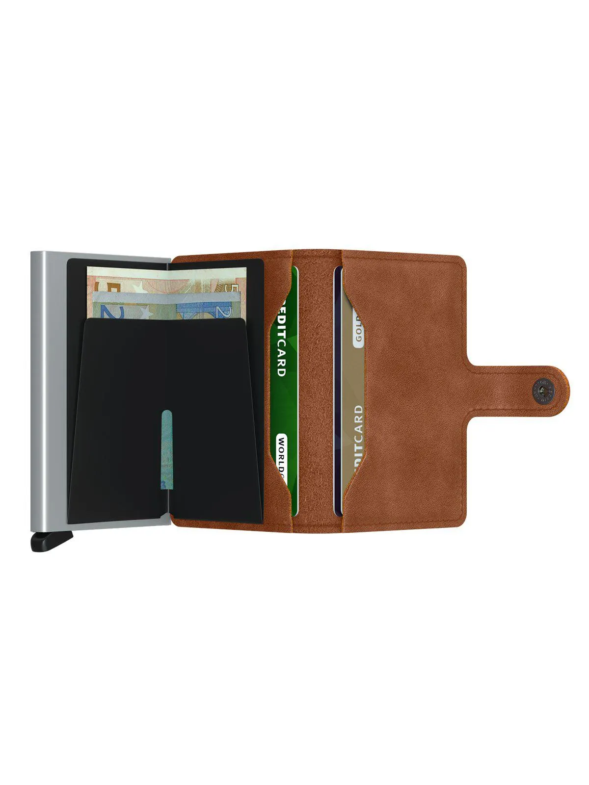 Secrid Miniwallet Vintage Cognac Silver