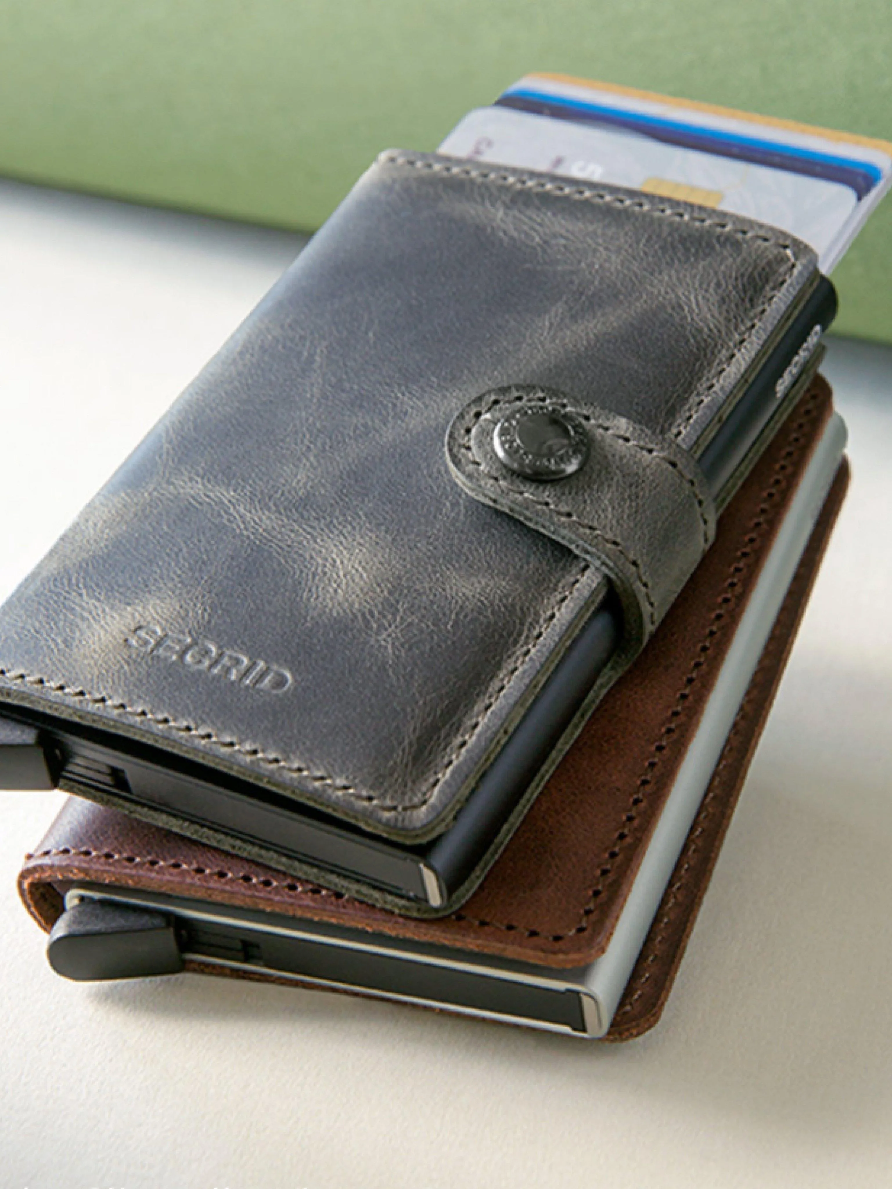 Secrid Miniwallet Vintage Cognac Silver