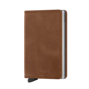 SECRID Slimwallet Leather - Vintage Cognac-Silver
