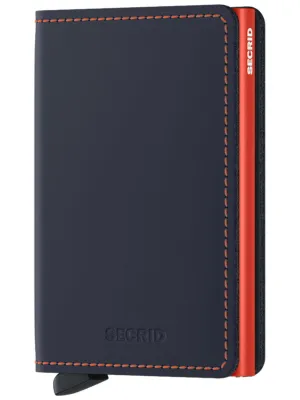 Secrid Slimwallet Matte Nightblue Orange
