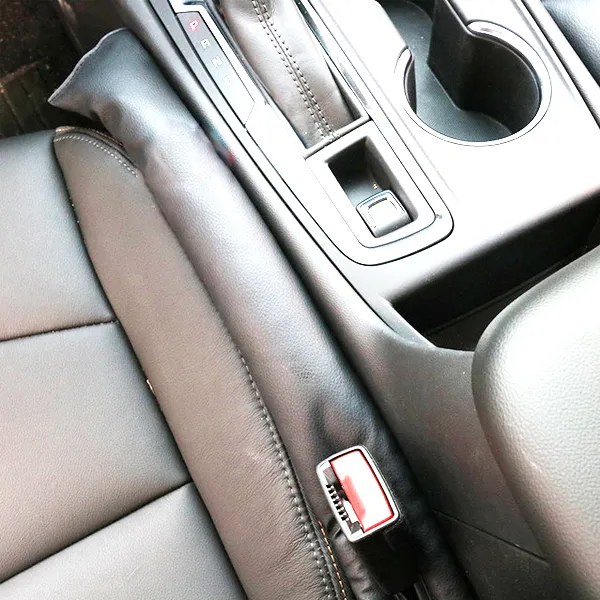 Set Of 2: Universal Fit Faux Leather Car Seat & Center Console Gap Blocker