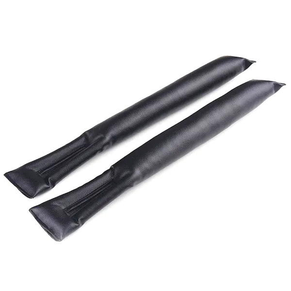 Set Of 2: Universal Fit Faux Leather Car Seat & Center Console Gap Blocker