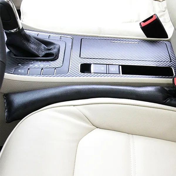 Set Of 2: Universal Fit Faux Leather Car Seat & Center Console Gap Blocker