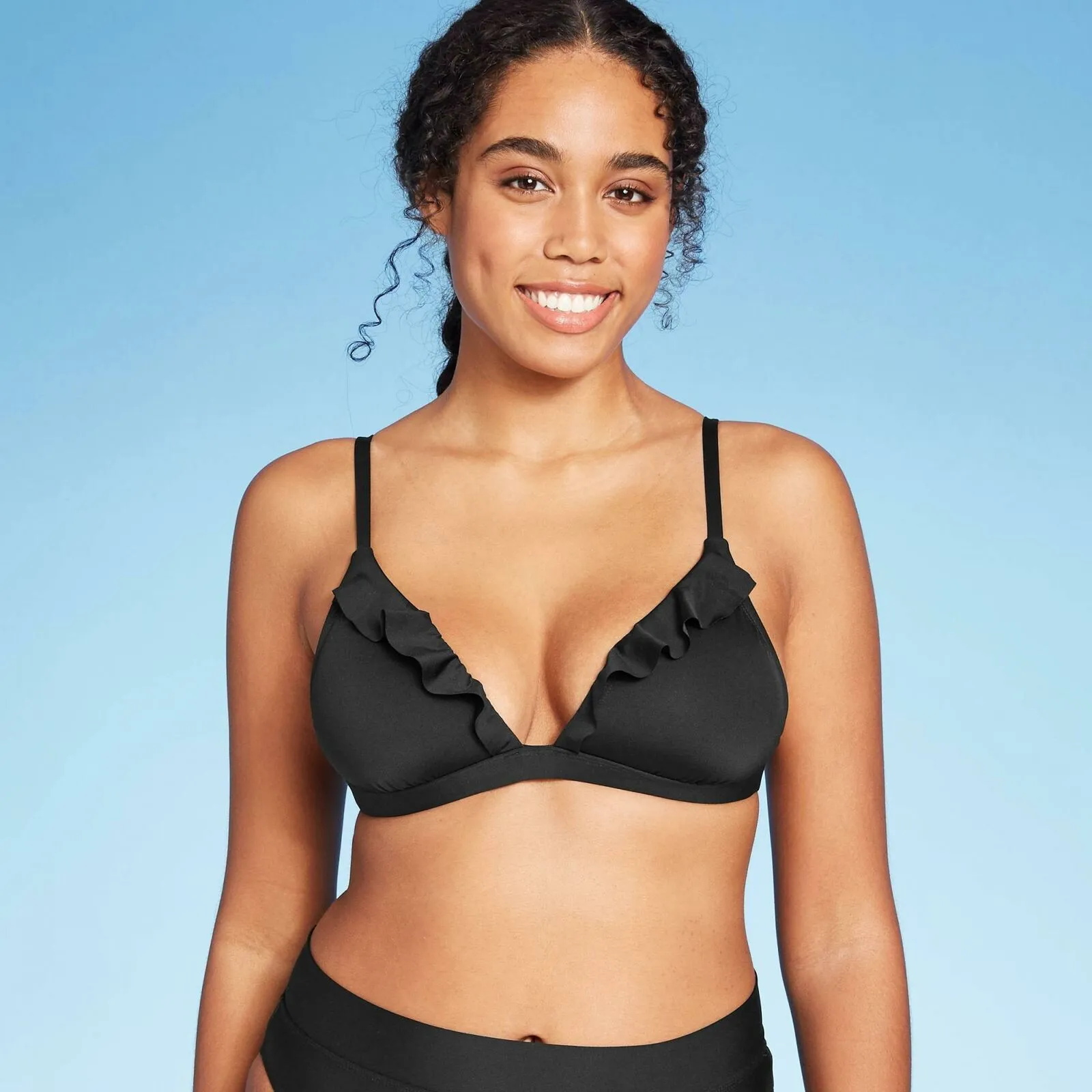 Shade & Shore Women's Ruffle Bralette Bikini Top