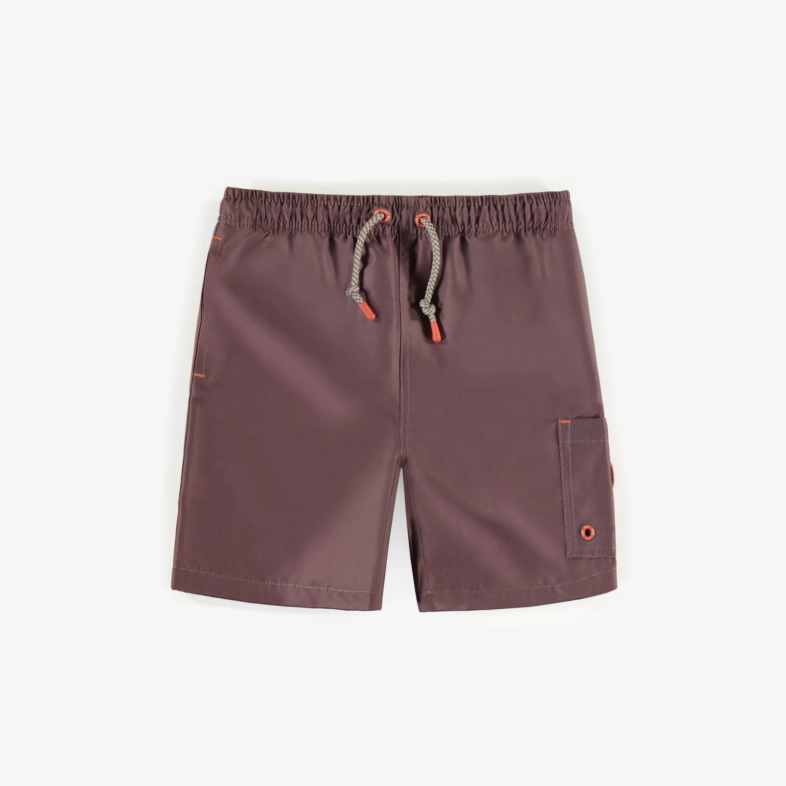 Short de bain brun, enfant || Brown swim short, child