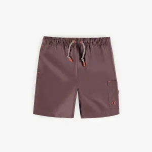 Short de bain brun, enfant || Brown swim short, child
