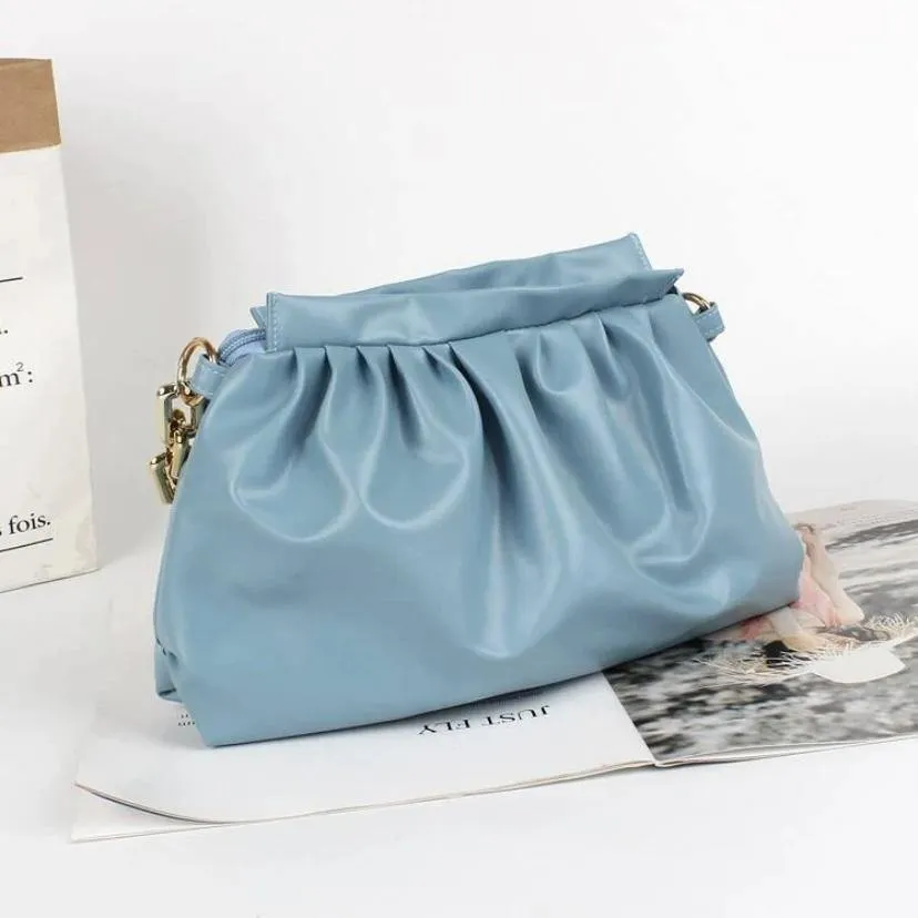 Sienna Gold Chain Bag | blue