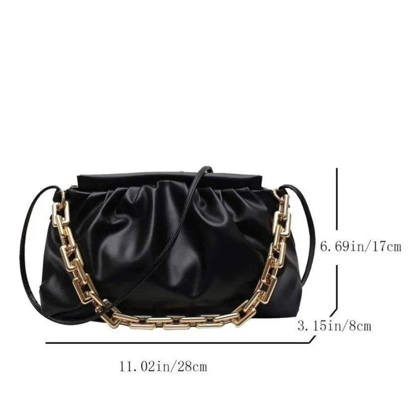 Sienna Gold Chain Bag | blue