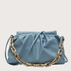 Sienna Gold Chain Bag | blue