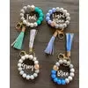 Silicone Bead Keychain Wristlet