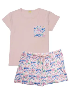 SIMPLY SOUTHERN Pink Bow PJ Set