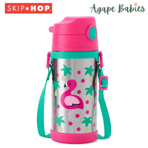 Skip Hop Zoo Insulated Stainless Steel Bottle 360ml - Flamingo