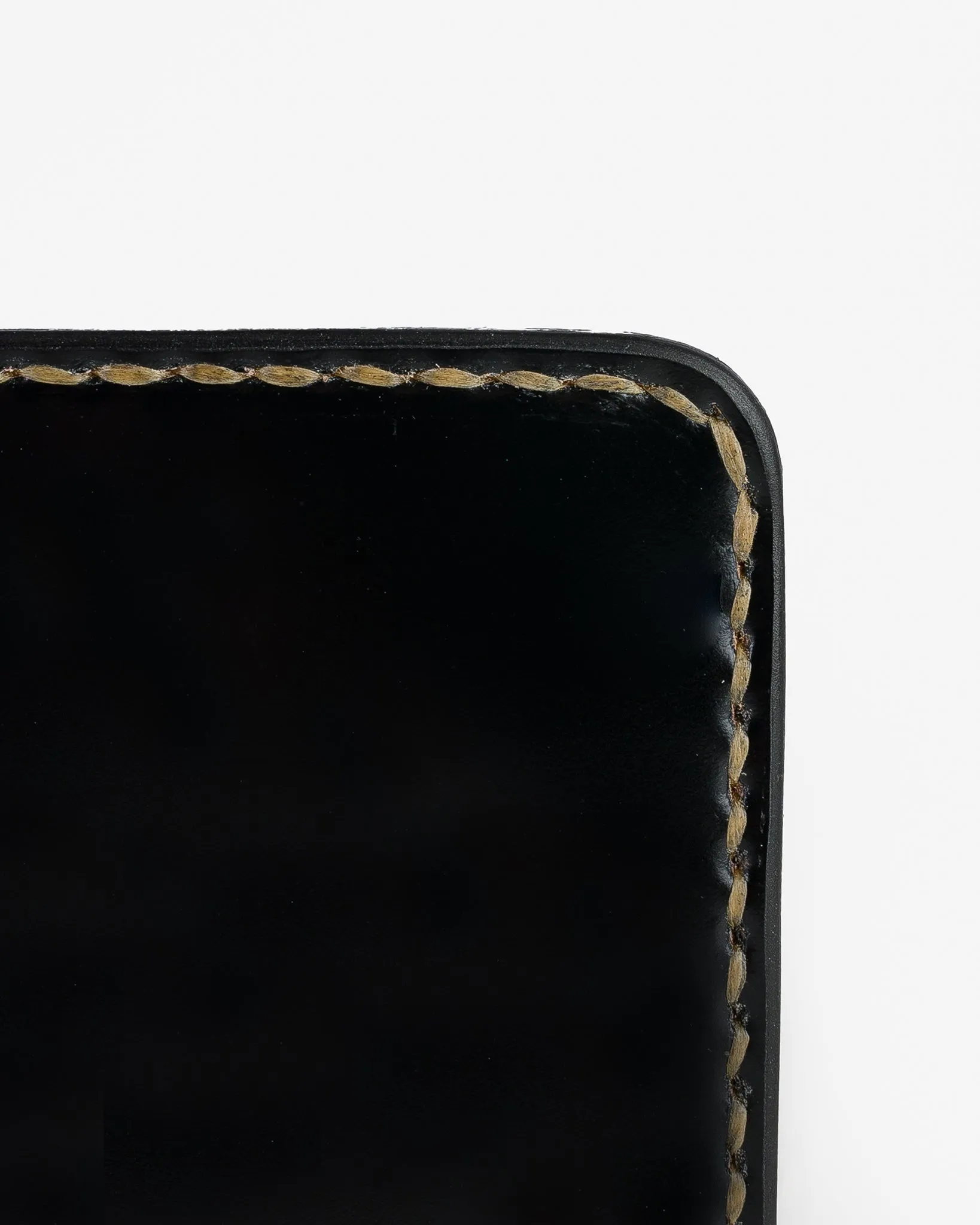 Slimline Small Shell Cordovan Wallet - Black