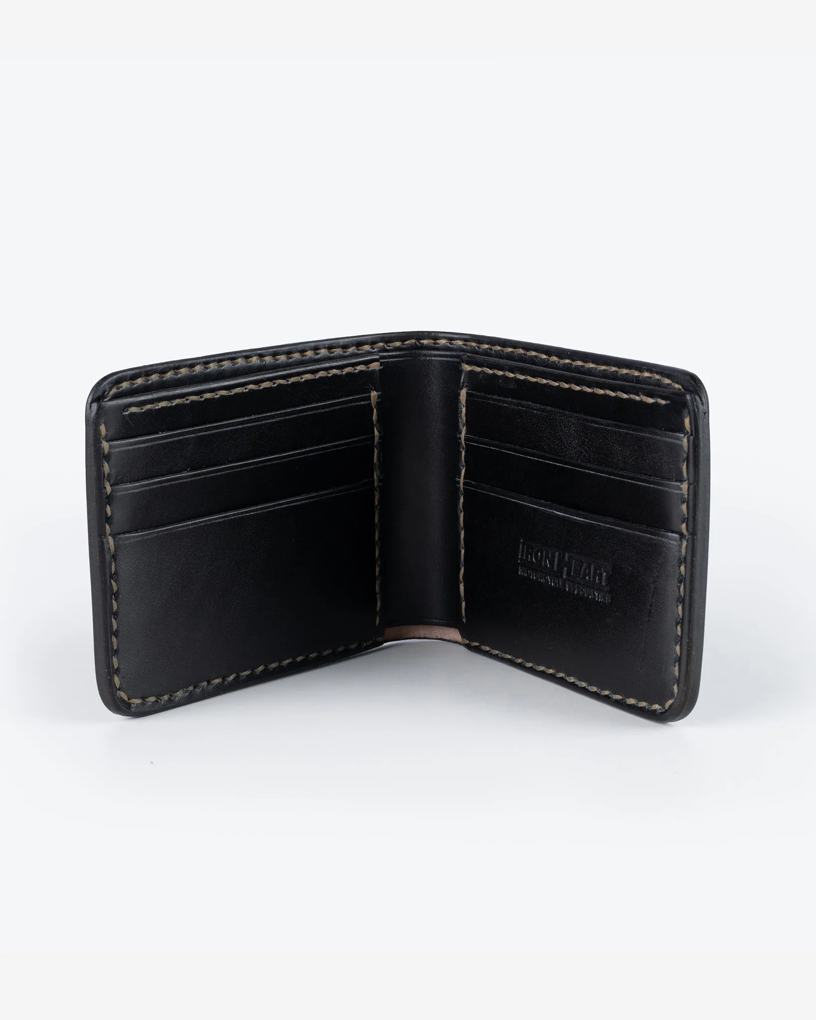 Slimline Small Shell Cordovan Wallet - Black