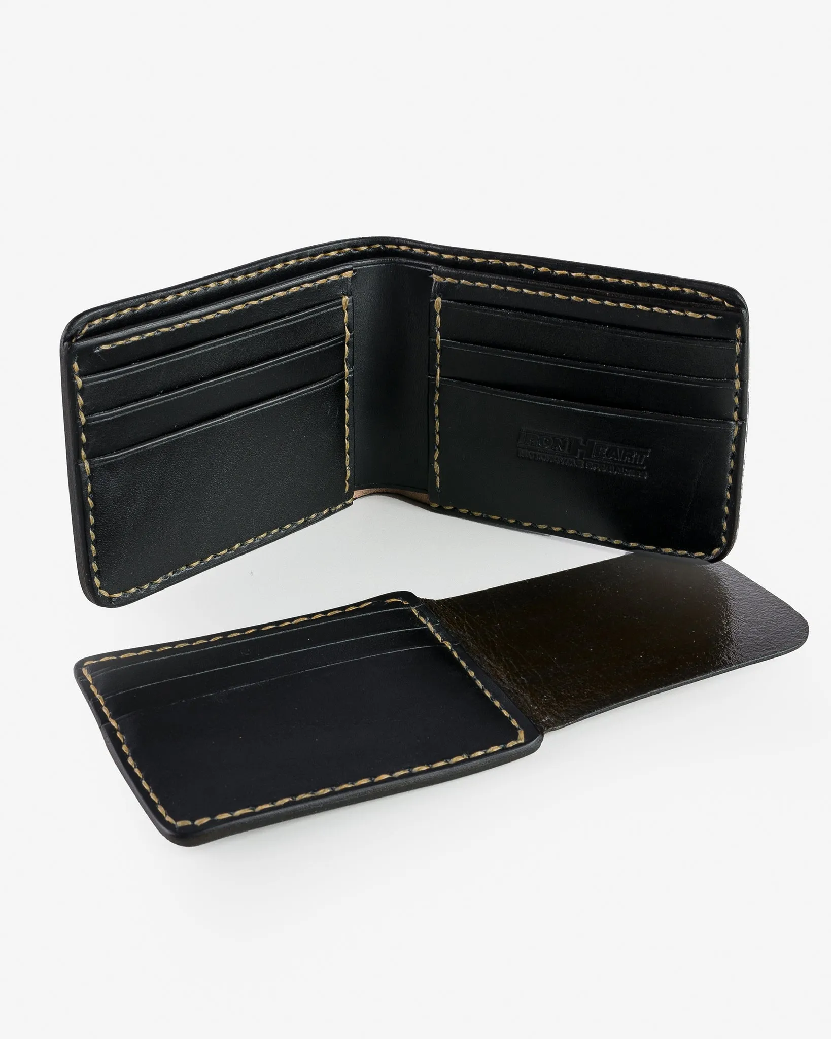 Slimline Small Shell Cordovan Wallet - Black
