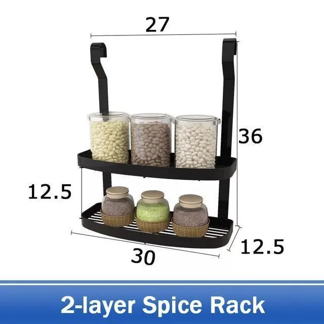 Stainless Steel DIY Wall Hanging Kitchen Racks and Organizer