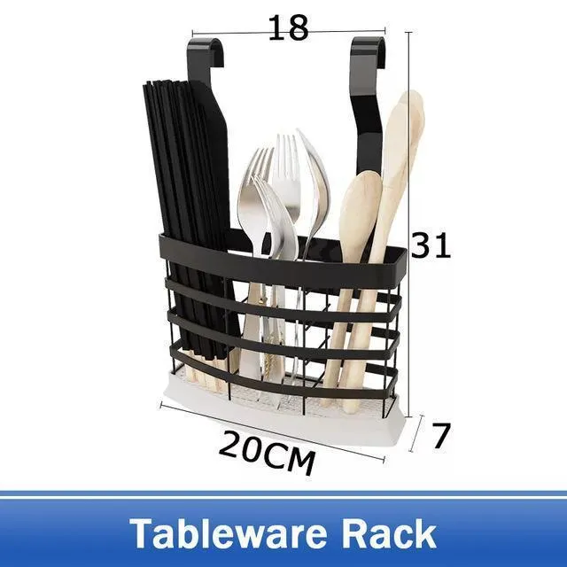 Stainless Steel DIY Wall Hanging Kitchen Racks and Organizer