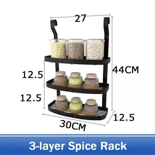 Stainless Steel DIY Wall Hanging Kitchen Racks and Organizer