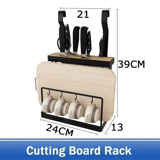 Stainless Steel DIY Wall Hanging Kitchen Racks and Organizer