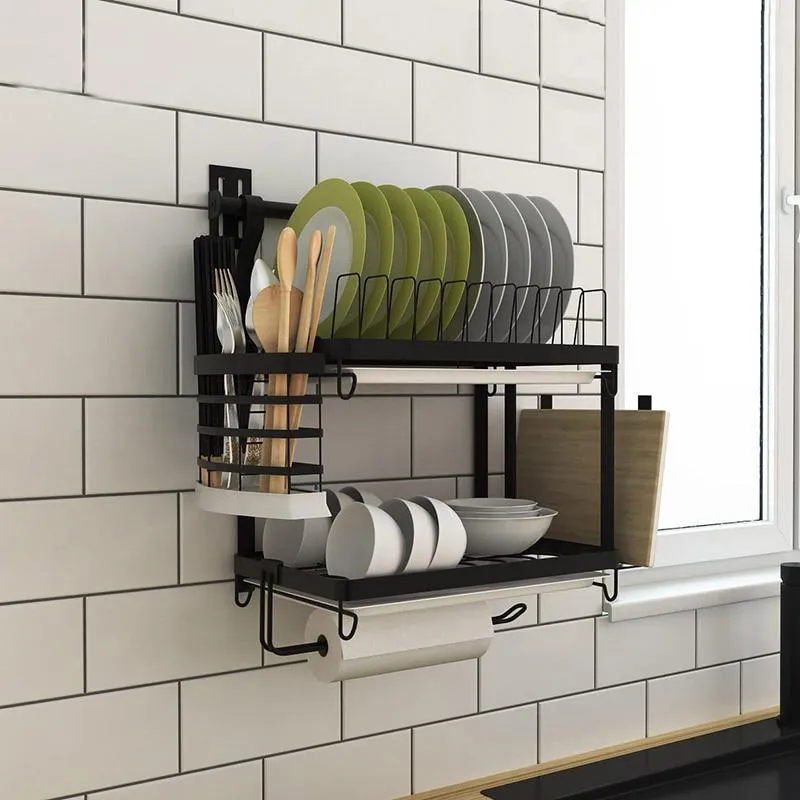 Stainless Steel DIY Wall Hanging Kitchen Racks and Organizer