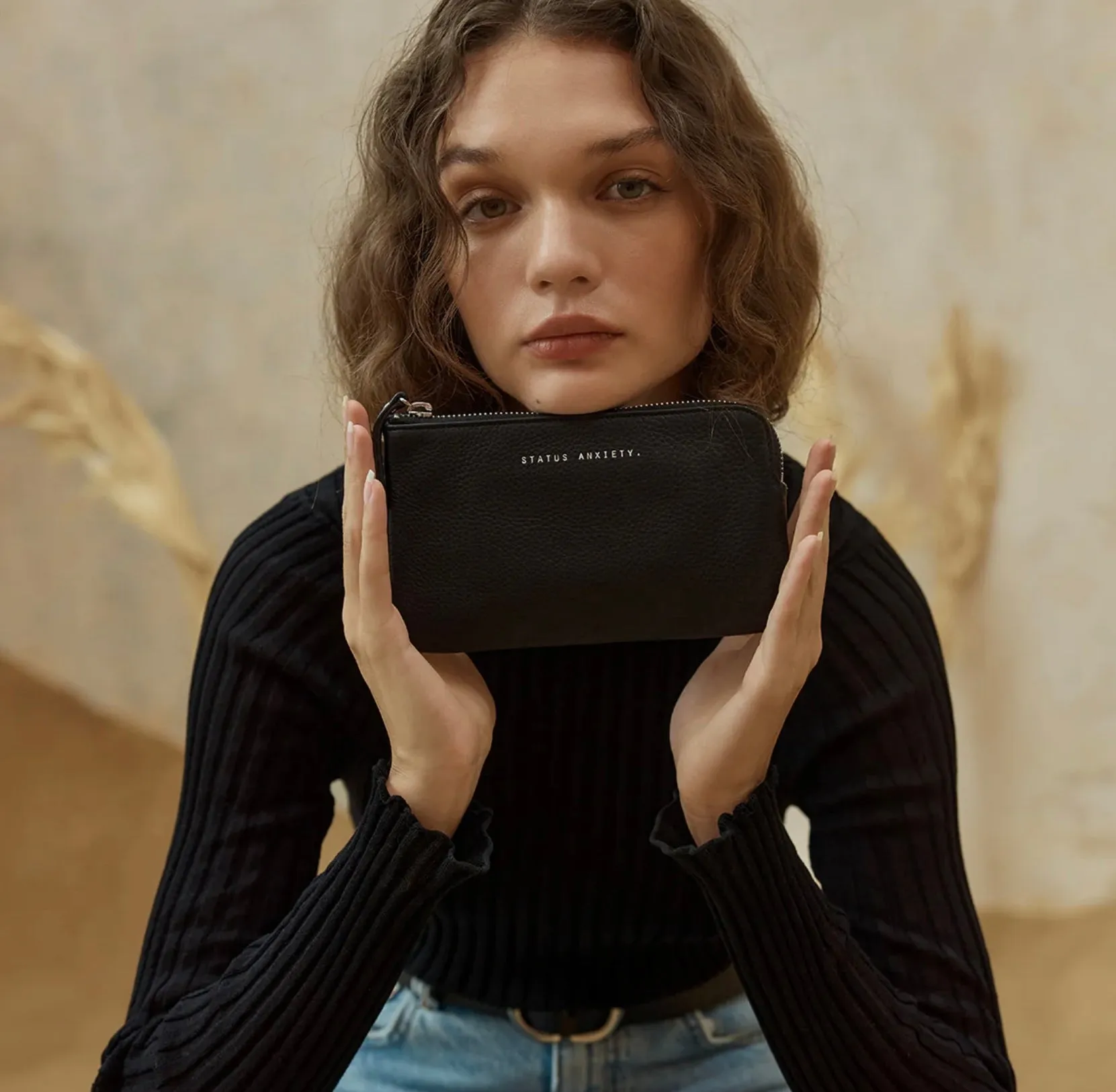 Status Anxiety II SMOKE and MIRRORS zip wallet - black