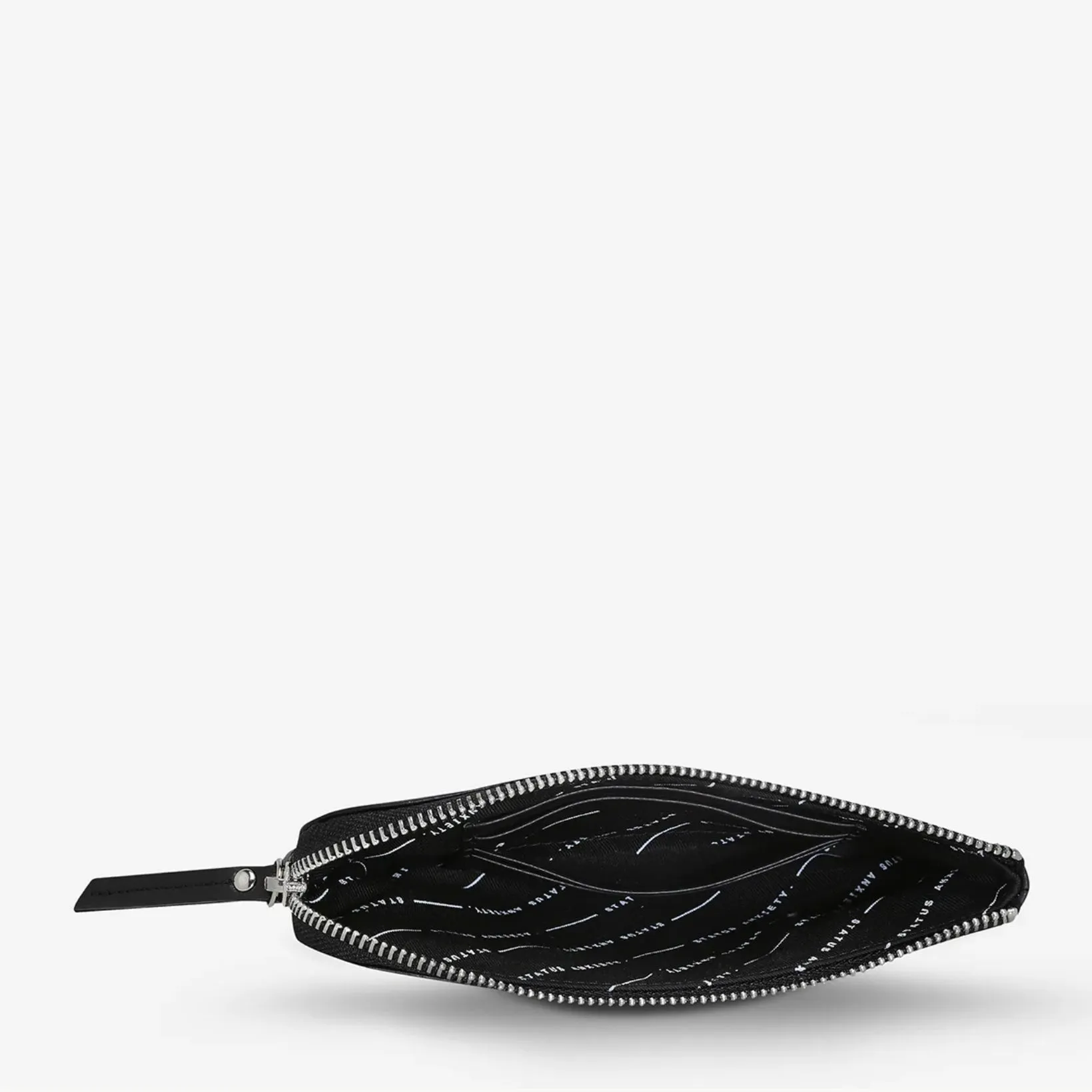 Status Anxiety II SMOKE and MIRRORS zip wallet - black