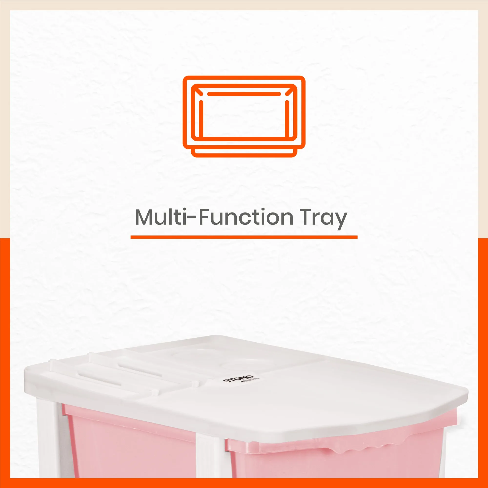 Stomo 6 Multi-Purpose Storage Organizer for Home and Office (Multi Colour - Pastel)