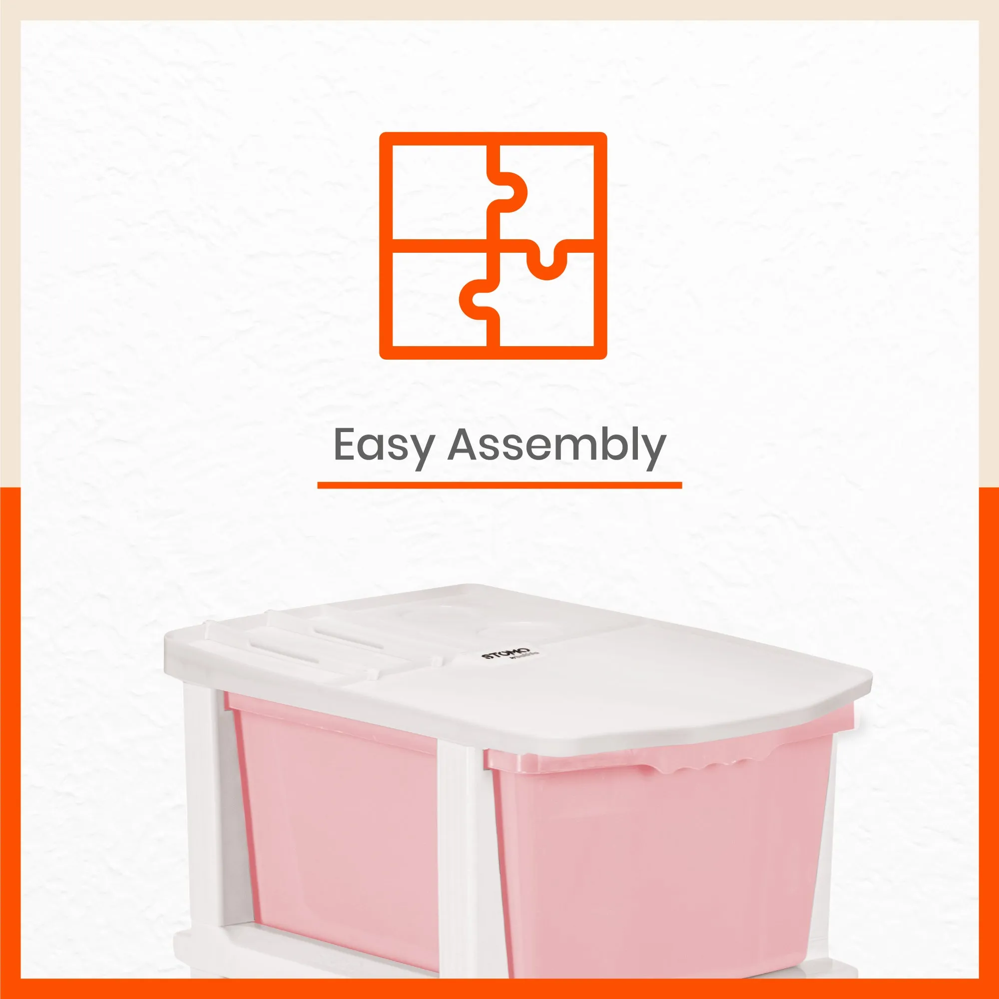 Stomo 6 Multi-Purpose Storage Organizer for Home and Office (Multi Colour - Pastel)