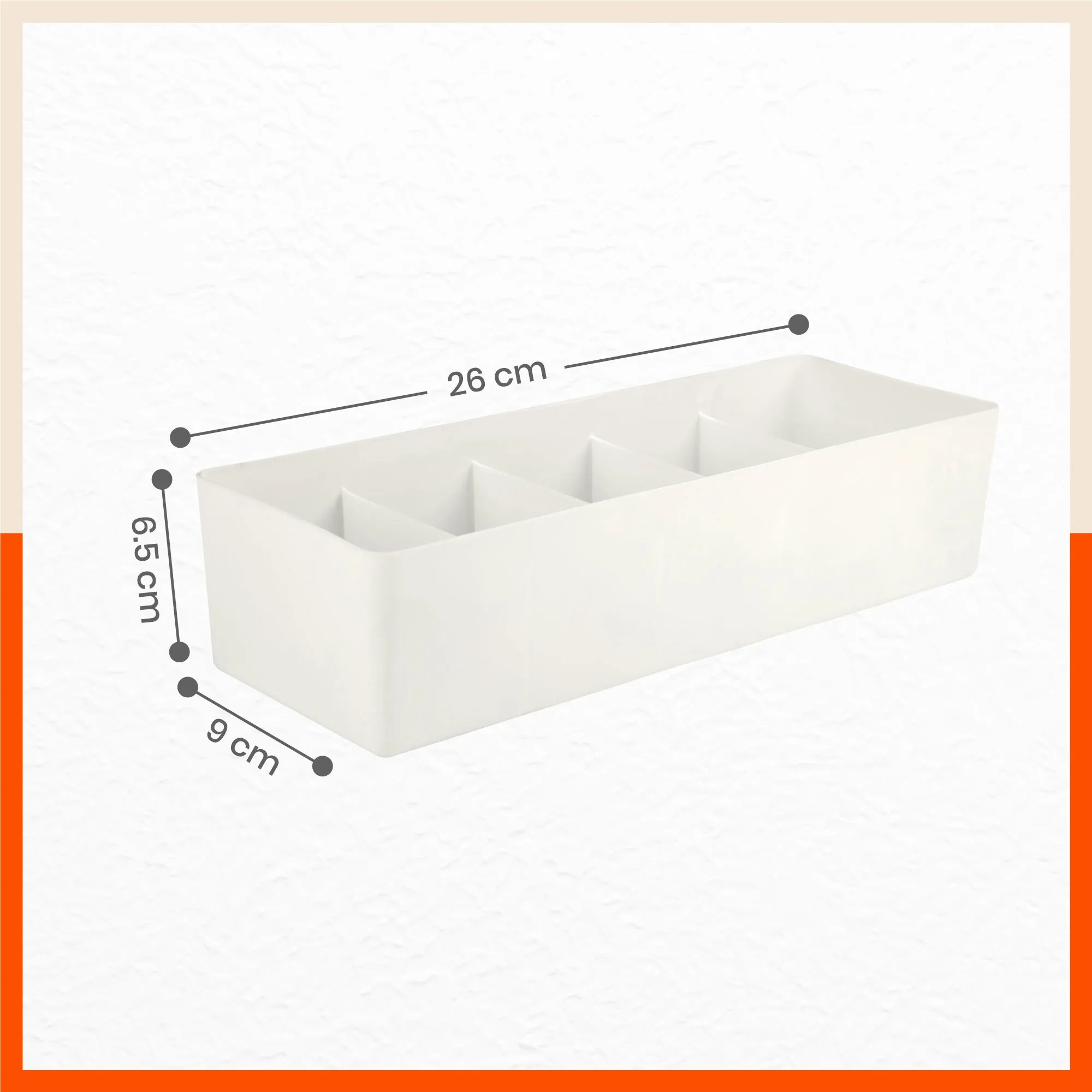 Stomo Dori Multi-Purpose Stackable Drawer Organizer For Home | Ivory - Set of 12