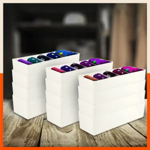 Stomo Dori Multi-Purpose Stackable Drawer Organizer For Home | Ivory - Set of 12