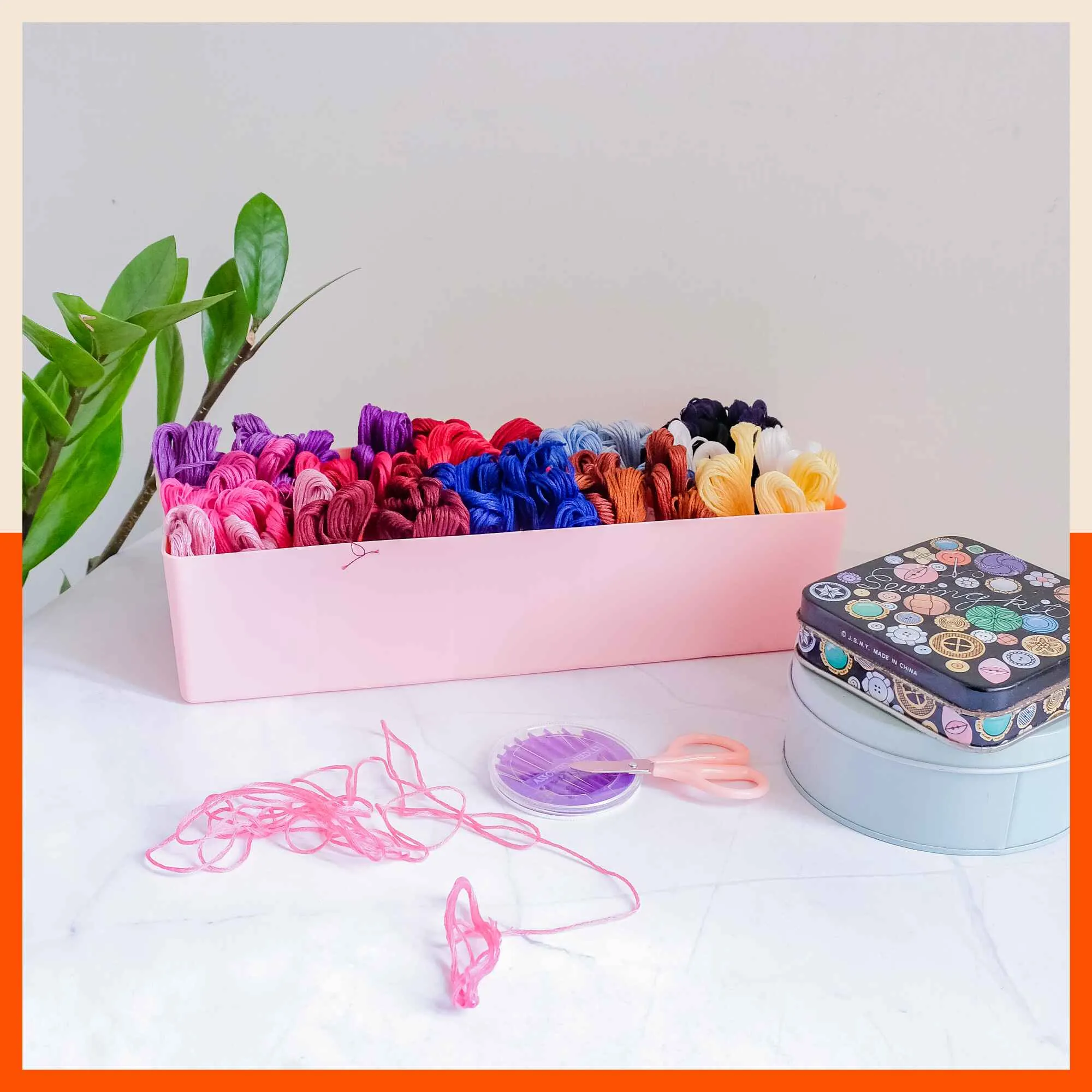 Stomo Dori Multi-Purpose Stackable Drawer Organizer For Home | Peach - Set of 2