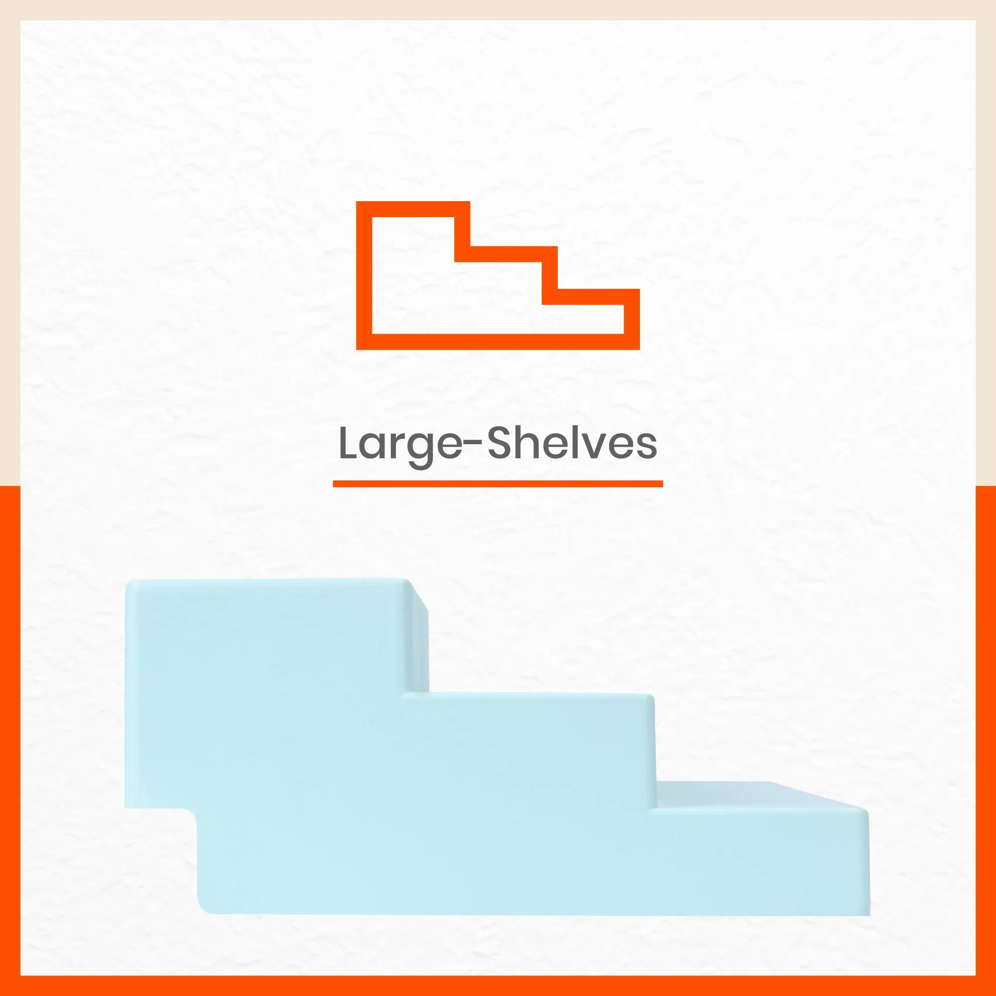 Stomo Taro Multipurpose Shelf Organizer for Home | Pearl White & Baby Blue