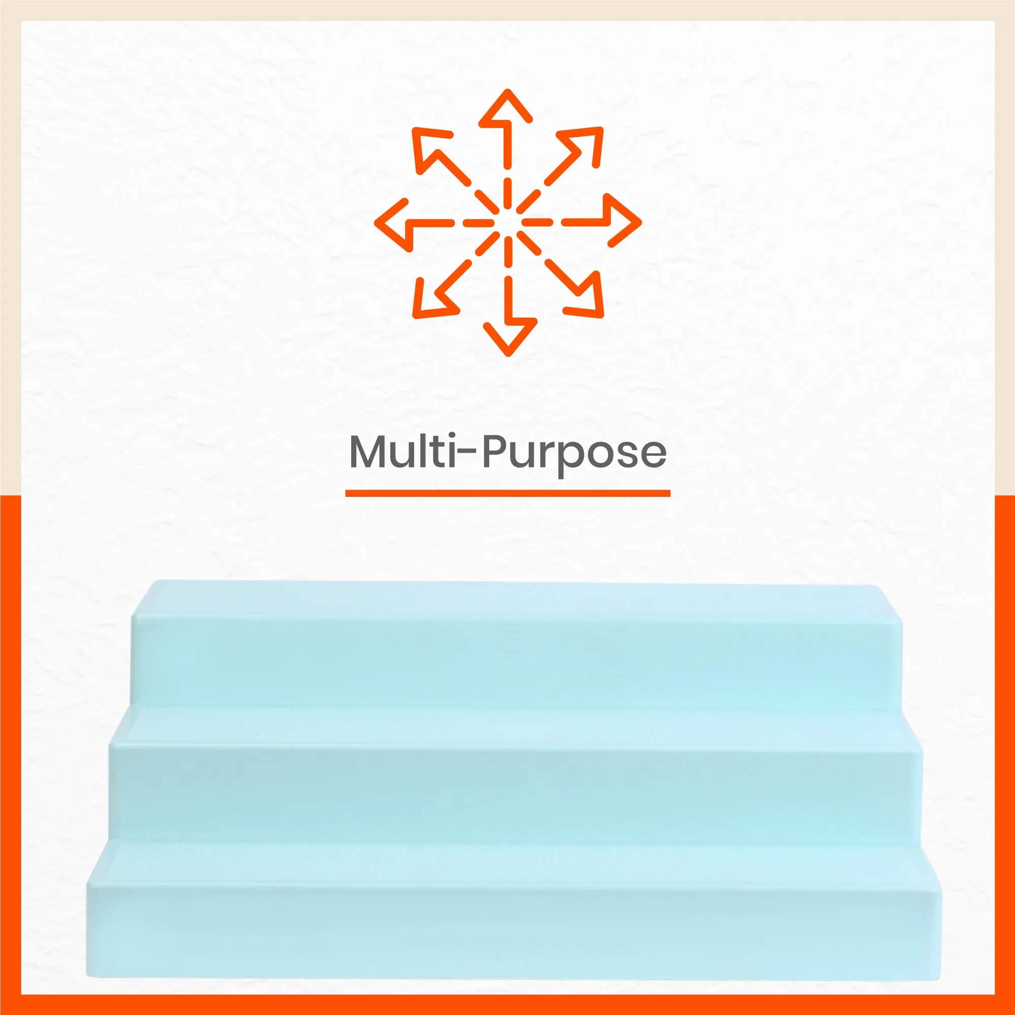 Stomo Taro Multipurpose Shelf Organizer for Home | Pearl White & Baby Blue