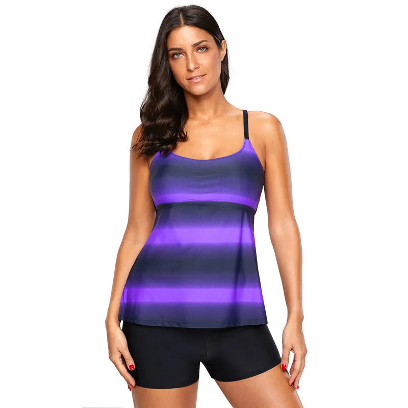 Strapless cross strap flat angle split body with chest pad plus