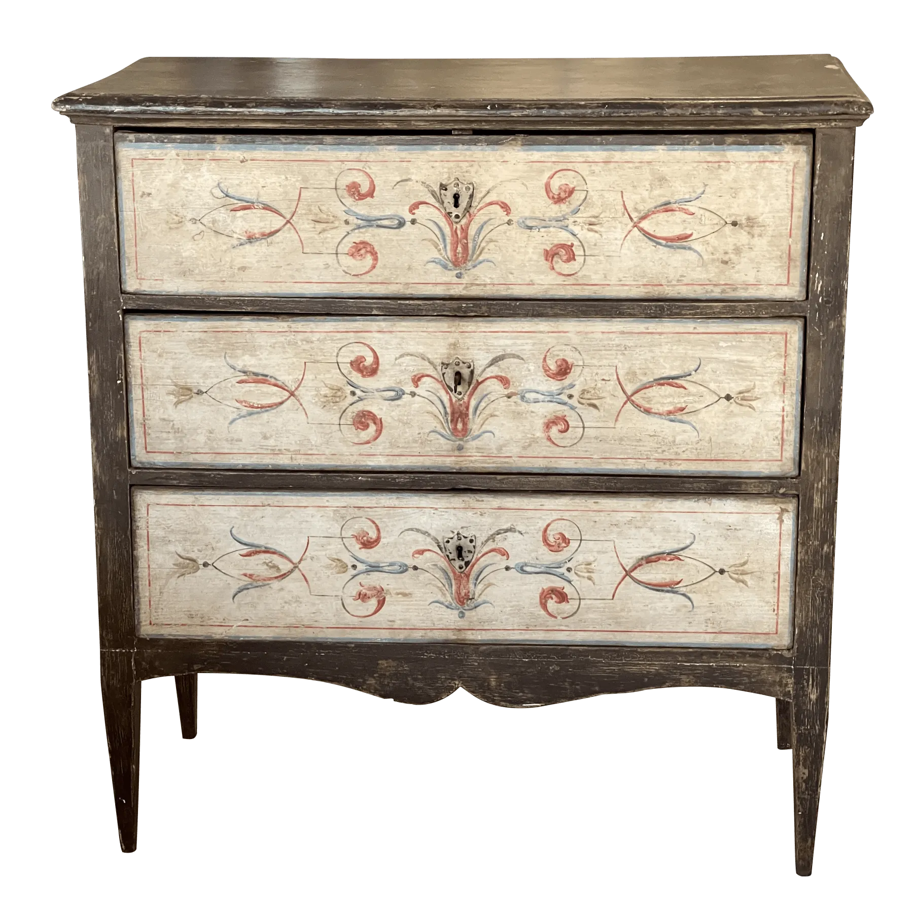 Swedish Chest of Drawers, early 19th Century, Charming Original paint