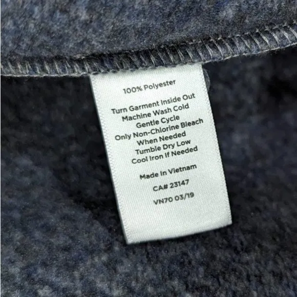 T by Talbots Navy Blue Herringbone Full Zip Jacket Coat size xl knit exterior