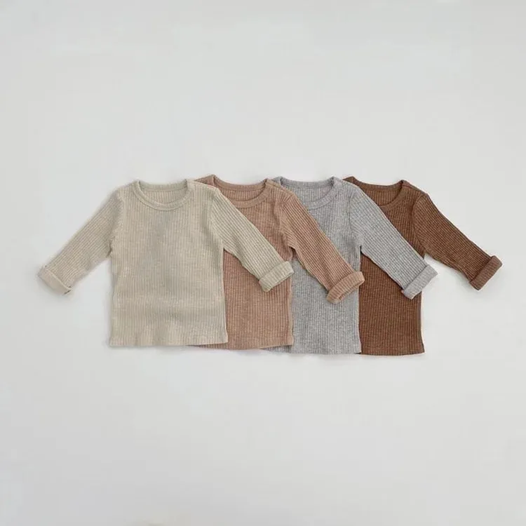 Tan Lightweight Ribbed Loungewear Set