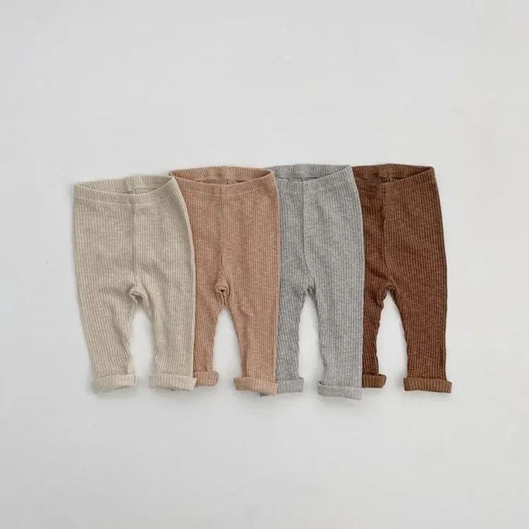 Tan Lightweight Ribbed Loungewear Set