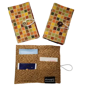 Tea Wallet - Earth-Tone Squares