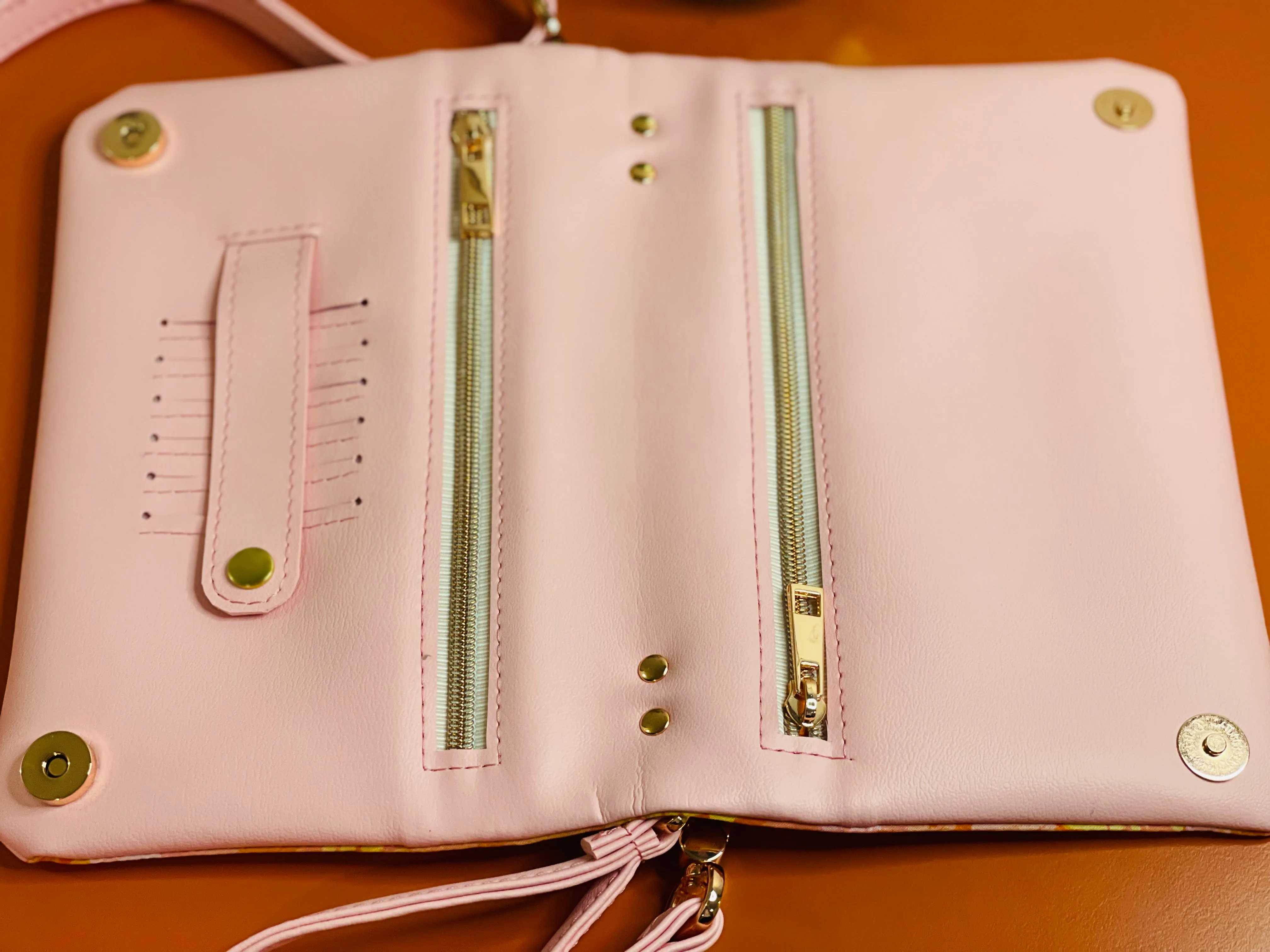 The Bend and Snap Clutch in Orange Floral