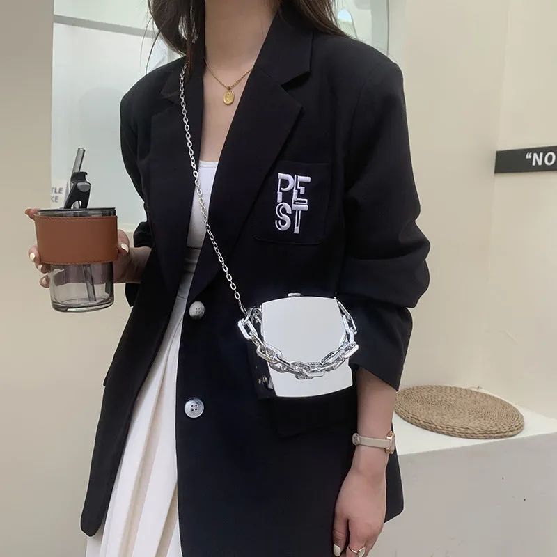 Thick Portable Chain Shoulder Box Bags