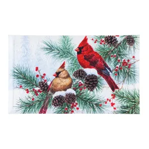 Tis the Season Cardinals Embossed Floor Mat,41em2493