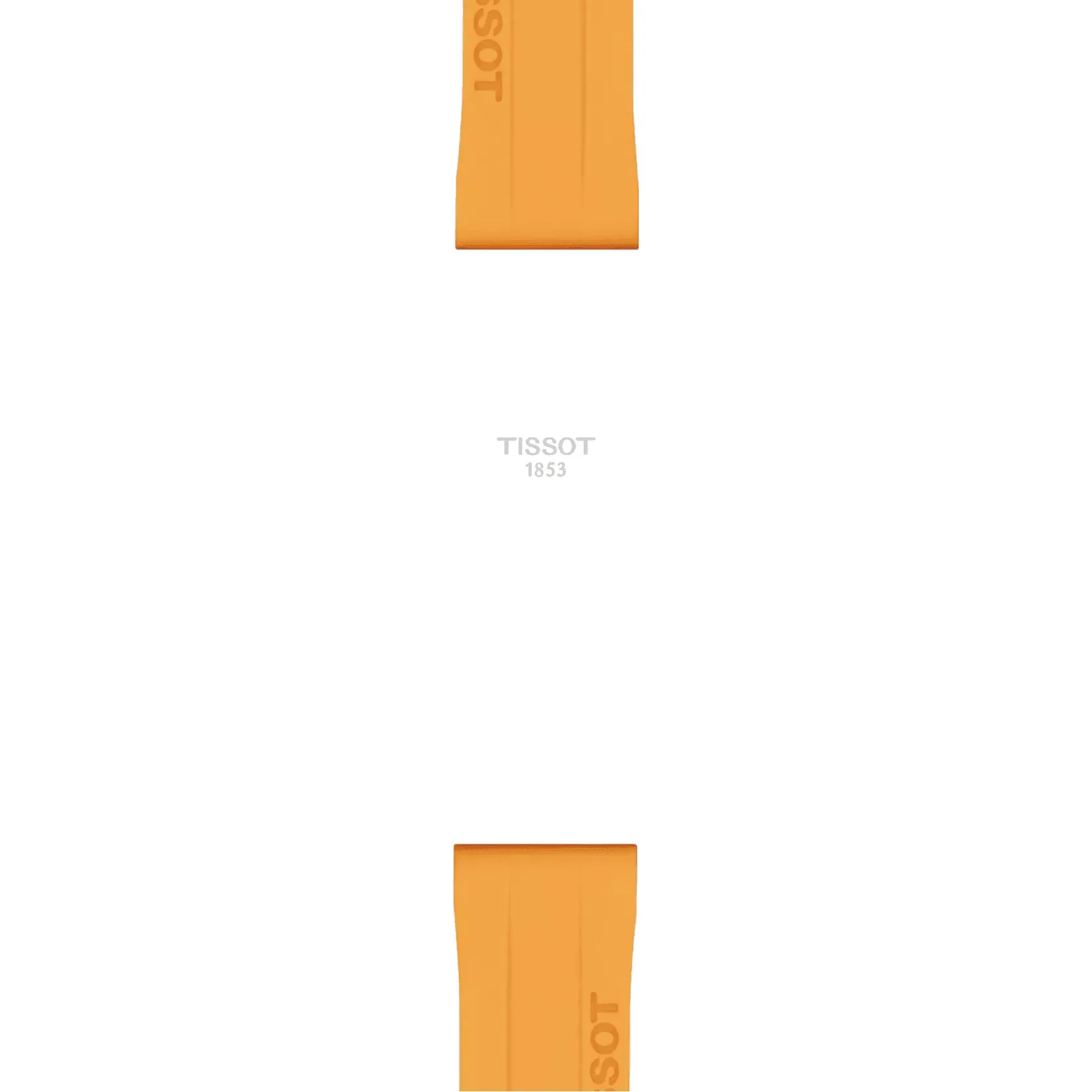 Tissot Official Orange Silicone Strap Lugs 18 mm T852047452