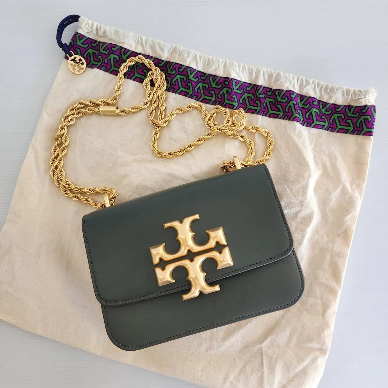 Tory Burch Elenor Dark Ivy Small Bag - 73589