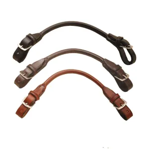 Tory Leather Rolled Bridle Leather Grab Strap With Buckle Ends