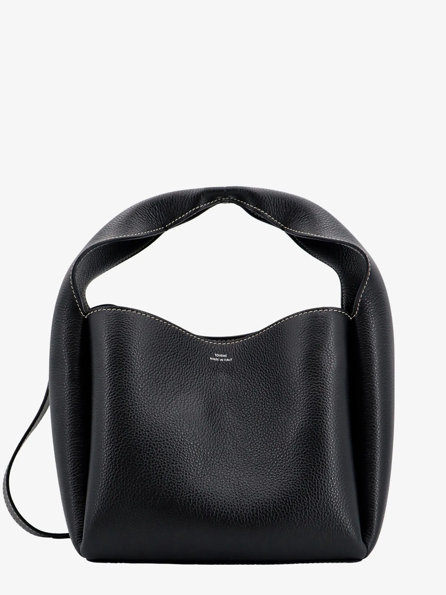 Toteme Leather Bucket Bag With Contrasting Stitching