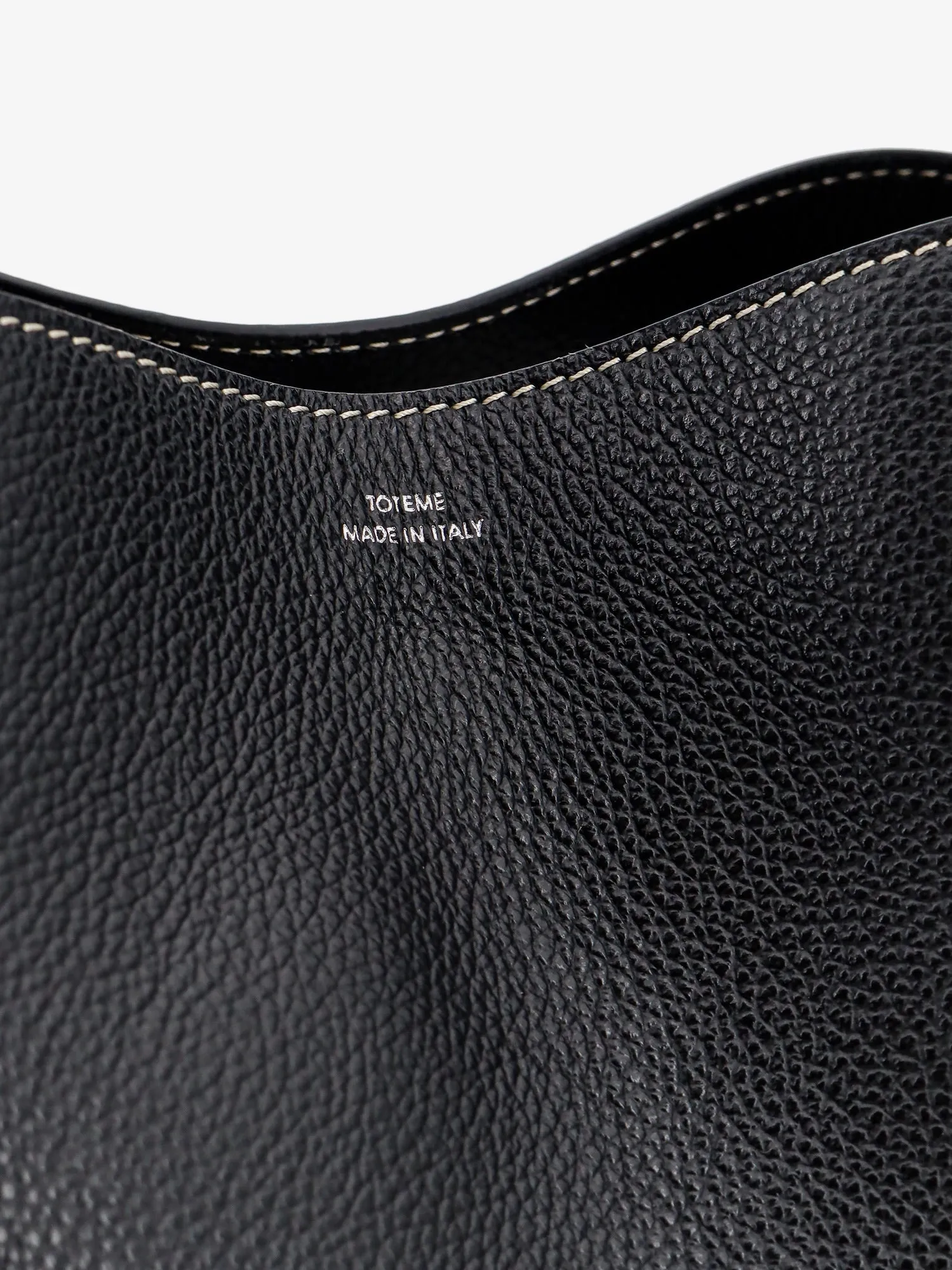 Toteme Leather Bucket Bag With Contrasting Stitching