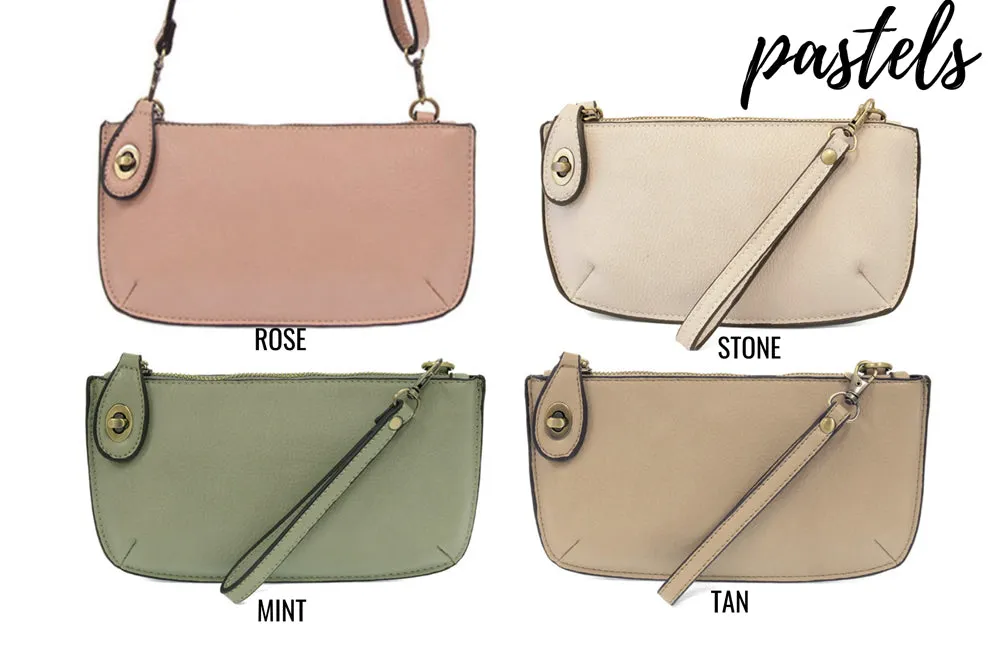 Twist Lock Crossbody Mini Clutch - Monogrammed Wristlet - Pastels