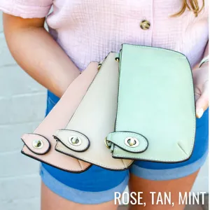 Twist Lock Crossbody Mini Clutch - Monogrammed Wristlet - Pastels