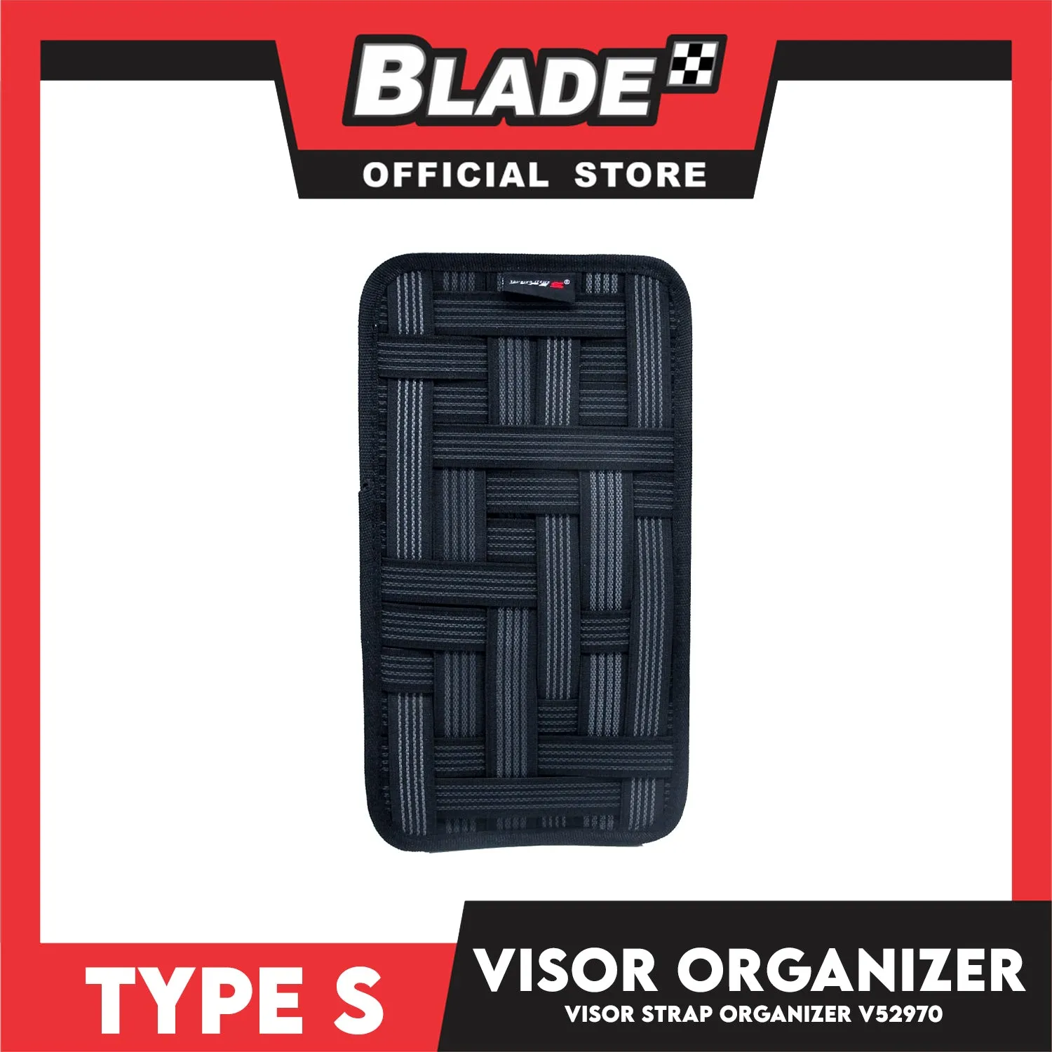 Type S Visor Strap Organizer V52970 (Black)
